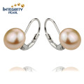 Sterling Silver Freshwater Pearl Earring 9mm Button Women Pearl Earring Jewel 925